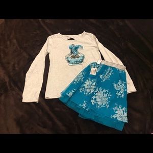 Girls Justice Outfit Skirt & Shirt Sz 12 NWT.